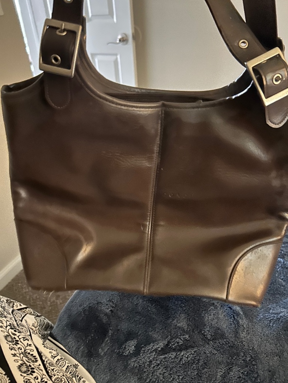 Brown coach Soho Slim hippie hobo shoulder bag